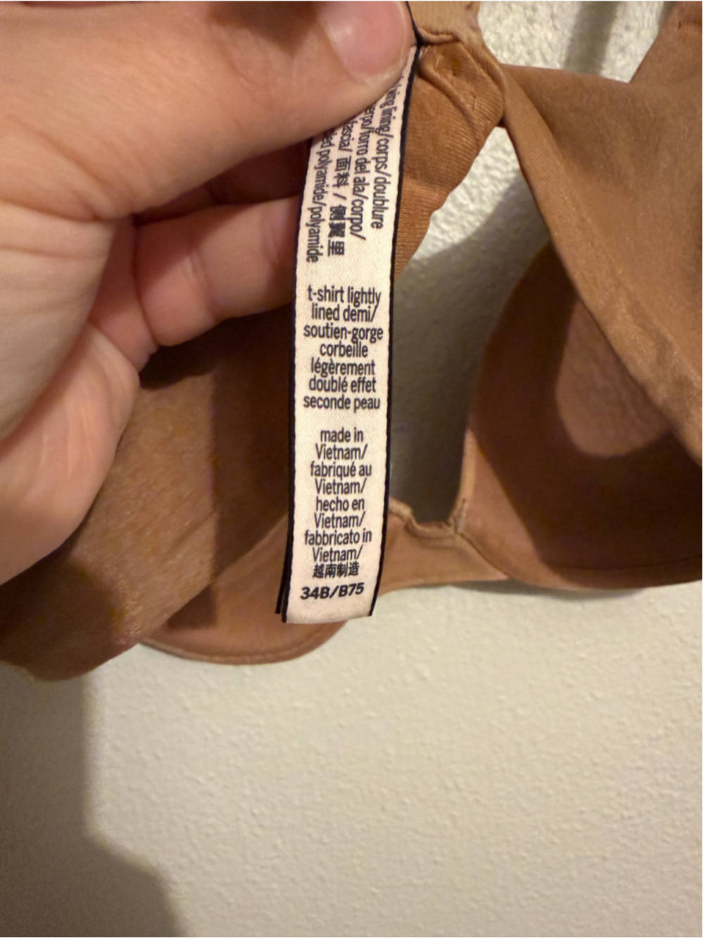 Victoria’s Secret T-Shirt Lightly Lined Demi Bra 34B Nude - Picture 4 of 4